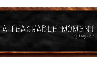 A Teachable Moment words on a blackboard