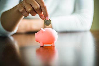 Putting large coins into a tiny piggy bank