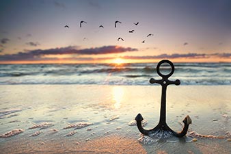 Anchor on the beach