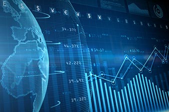 Share prices rising and falling